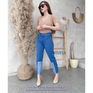 TRIVELA - ARZETA JEANS BOYFRIEND // BOYFRIEND RAWIS KOMBINASI WARNA