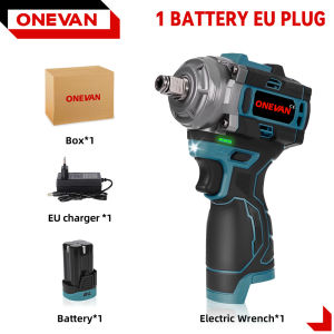 ONEVAN 500 N.M 1/2 inch Electric Impact Wrench Brushless 3-in-1 Wrench Cordless Screwdriver Drill Lithium-Ion Battery Power Tool