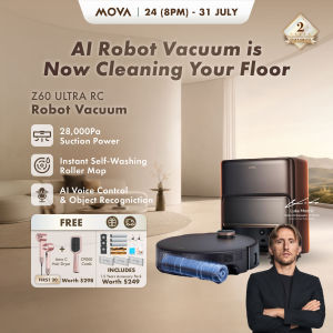 【NEW LAUNCH】MOVA Z60 Ultra/Z70 Ultra Roller Complete Robot Vacuum Cleaner | Roller Mopping | 8cm/9cm Obstacle Climb