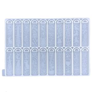 Bóng Giáng Sinh Dấu Trang Bộ Sưu Tập Keychain khuôn silicon Tự Làm đồ treo móc khóa nhựa Epoxy Crafting Khuôn Mẫu