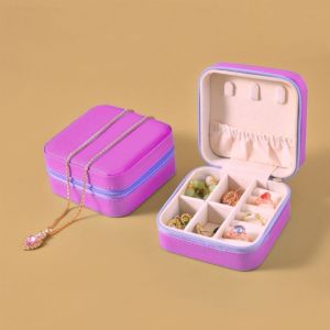 Kotak Perhiasan Box Penyimpanan Anting Kalung Gelang Portabel Box Case Anting Cincin Kalung Aksesoris Tempat perhiasan traveling HHG