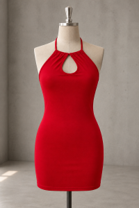 BAZAAR PLAZA ANDREAMINI DRESS SMALL TO LARGE FIT COTTON SPANDEX WITH 4 COLORS WOMEN SALE