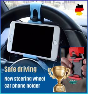 Car Phone Holder Adjustable Angle Portable Steering Wheel Cell Phone Holder High Load Capacity