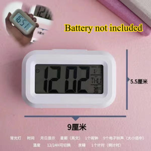 COD Digital Backlight LED Display Table Alarm Clock Snooze Thermometer Calendar Time Clock
