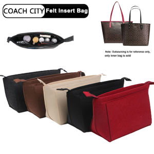 EverToner Fits COACH-CITY Felt Insert Bag Cosmetic Bags Handbag Inner Purse Organizer Portable Travel Makeup Organizer