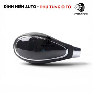 Củ nắm tay nắm cần số tự động xe Accent (2011-2023) Elantra (2011-2021) mặt đen bọc da cao cấp
