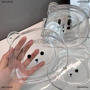 [COD] WEICHENG Ít Gấu Ăn tối tấm phim hoạt hình hình dạng gấu nhổ xương món ăn Máy tính để bàn thùng rác khay Snack thực phẩm dư lượng trái cây Tấm Nhà Bếp Bộ đồ ăn
