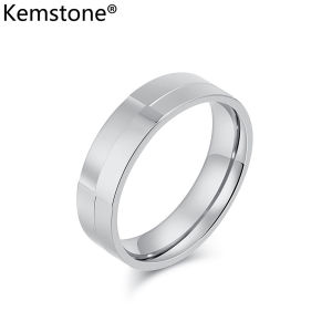 Kemstone Smooth Matte Misaligned Geometric Gold Plated Stainless Steel Ring Mens Rings Jewelry