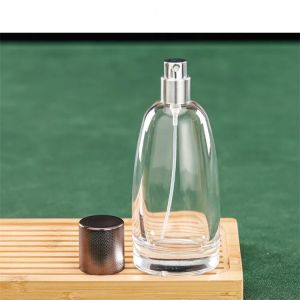 5/10pcs 100ml Clear Premium Glass Perfume Bottles Empty Conical Spray Bottle Crimp Nick Perfume Bottle Bottle