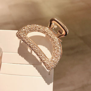 WDS Jepit Rambut Korea Wanita Bahan Alloy Logam Warna Emas Gold Hair Claw Clip Girl Women Fashion Hairpin Import