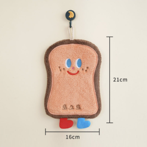 4PCS/Set Hand Towel Cartoon design Hanging Double-thickness Absorbent towel for Kitchen Dishcloths