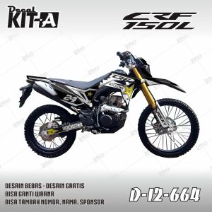 Decal CRF 150L motif ROCKSTAR PUTIH HITAM full body crf 150l D-I2-664 I2-598 I2-462
