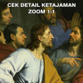 Poster XJumbo REPRODUKSI LUKISAN : THE LAST SUPPER - PERJAMUAN TERAKHIR karya PHILIPPE DE CHAMPAIGNE #XJFJP025 - ukuran 51 x 75 cm. 