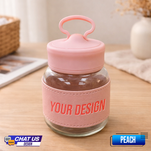 Transfer It Personalized 300ml Chubby Glass Mug w/Phone Holder Perfect For Gift Ideas & Souvenir