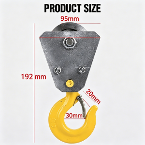 Lifting Pulley Block Towing Wheel With Hook For Winch Alloy Steel Electric Hoist Block Load-bearing Capacity 1000 kg