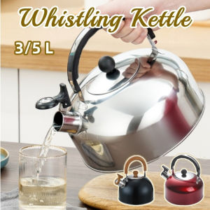3L/5L Stainless Steel Kettle High Quality Whistling Boiling Pot Household Flat Stove Top Teapot