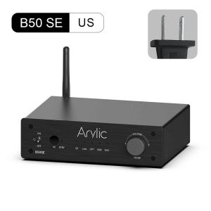 Arylic B50 SE Bluetooth Stereo 50W x 2 Audio Amplifier Receiver 2.1 Channel Mini Class D Integrated Amp for Home Speakers