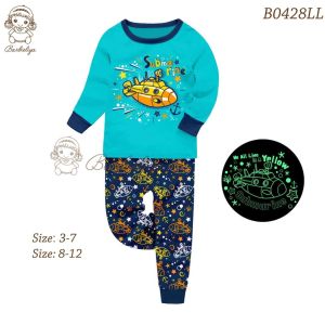 PAJAMAS IMPORT MURAH ANAK CEWEK COWOK BAHAN KATUN STRECH SETELAN PANJANG BAJU TIDUR HARIAN 3-12 THN