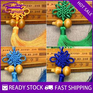 Samurry ✨Hot Sale✨ 1Pc Lucky Charm Chinese Knot Feng Shui Gourd Pendant Car Home Decoration