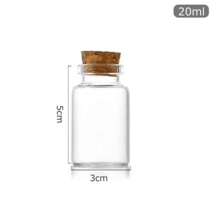 Chai Thủy Tinh Mini Có Nút Chặn Nút Chai Trong Suốt Lọ Trang Trí Đám Cưới MỚI Nhiều kích cỡ khác nhau - SHOPE