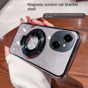 Soft Case Tecno Spark Go 1 Glitter Ring Magnetic Holder