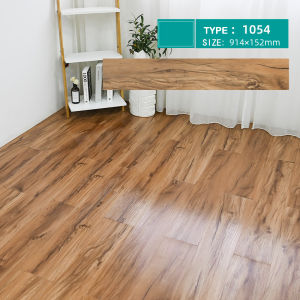 1ชิ้นสติกเกอร์พื้นไวนิล3มิติกระเบื้องมีกาวในตัว PVC ลายไม้ตกแต่งด้วยสติกเกอร์ปูพื้น