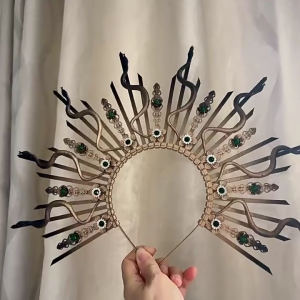Snake Head Crown Headpiece Mythology Hair Accessory Unique Snake Headband Present for Women and Girl Fashion Lover
