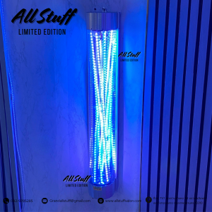 ไฟร้านตัดผม ไฟหมุน ไฟหน้าร้าน ขนาด 120x15 cm กันน้ำ100% เสาไฟ ร้านทำผม ป้ายร้าน ป้ายไฟ LED hair salon ร้านเสริมสวย ร้านตัดผม กันน้ำกันฝุ่น