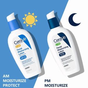 CeraVe AM | PM Facial Moisturizing Lotion Sunscreen Whitening Moisturizing Repair Lotion 3oz 89ml