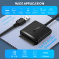 UGREEN SATA to USB 3.0 Adapter Cable with UASP SATA III to USB Converter for PS3/PS4 XBOX 2.5 3.5” Hard Drives Disk HDD and Solid State Drives SSD. 