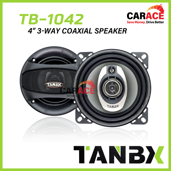 TANBX TB-1042 | 4" Coaxial Speaker 250W | 3-Way Coaxial Speaker | TANBX Speaker 4inch Car Speaker Tweeter Car Audio Speaker Kereta 4inch