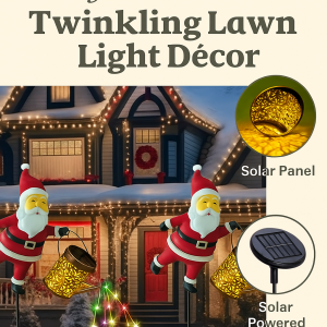 Santa Claus-Shaped Solar-Powered Light-Up Perforated Water Bottle Solar Energy Saving Decorative Lights Holiday Decoration