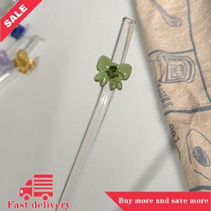 [COD] 1pc 8mm Glass Straw Reusable Drinking Straws Cute Butterfly Heat-Resistant Straw For Festival Party Wedding Cocktail Bar Beachs