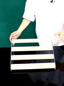 Acrylic wooden Display Rack Trapezoidal Transparent Display Shelf Doll Storage Shelf Holder