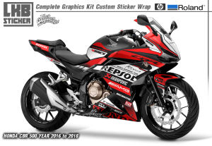 สติ๊กเกอร์แต่งลายรถ HONDA CBR 500 ปี 2016-2018 ลาย Sport V.1