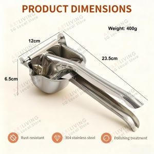 ArtLiving Stainless Steel Lemon Squeezer Citrus Juicer Hand Press Manual Squeeze Juicer