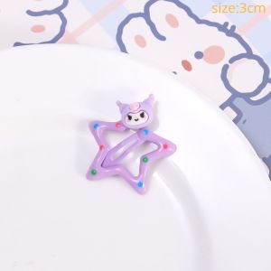 Kawaii Sanrio Children Hair Clip Cartoon Hello Kitty Kuromi Melody Doll Baby Headwear Hair Clip Girl Children Hair Clip Gift