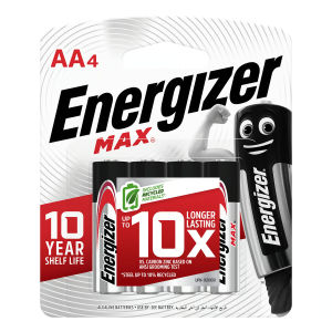 ❤️ Original Energizer Max AA4 Battery (4 pcs/pack) LR6 Alkaline Batteries 1.5V