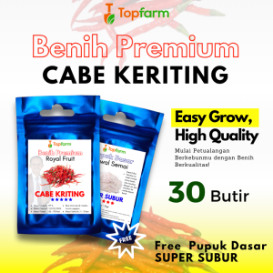 Benih Topfarm / Benih Cabe Keriting Super / Benih Cabe Keriting Terbaik / Benih Cabai Merah Buah Lebat / Benih Cabe Merah Keriting / Benih Cabe Berkualitas / Benih Cabai