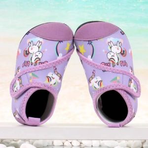 Cartoon Animals Boys Girls Aqua Shoes Rabbit Unicorn Whale Beach Shoes For Children Swimming Soft Non Slip Kids Slippers2026