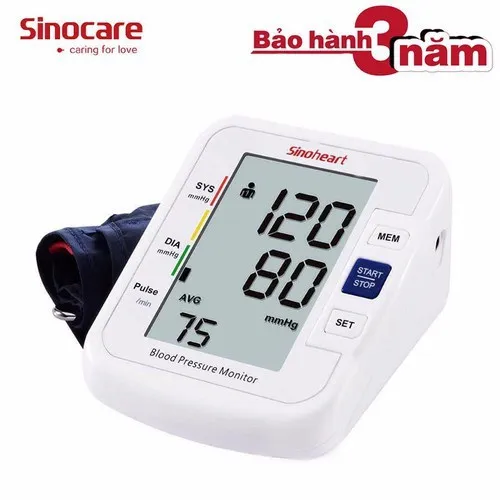 Máy đo huyết áp bắp tay Sinoheart BA-801 sử dụng điện 220v + Tặng bộ chuyển đổi nguồn