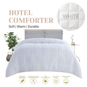 Comporter high quality cotton quilt thick white sage green durable duvet insert and warm protector
