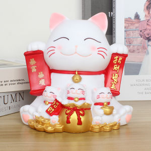 ✅Vinyl Piggy Bank Lucky cat Kid  living room modern Wangzhai home decorations Fortune 搪胶招财猫钱罐【可扔】小孩家宅店送礼摆设