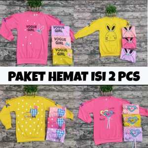 2 PCS SWEATERS IMPORT ANAK PAKAI RENDA DI TANGAN UNTUK 2 SAMPAI 10 TAHUN TERBARU TERMURAH