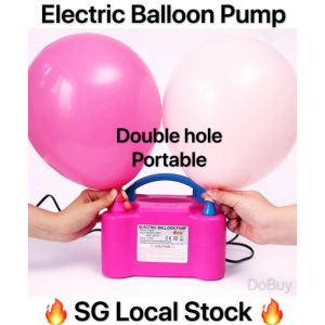SG LOCAL STOCK SHIP ASAP Electric Balloon Pump Portable Double Hole Balloon Inflator Pump Air Compressor Air Blower Electric Inflatable Tools