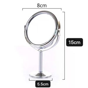 ZH424 15cm High Makeup Cosmetic Mirror Double-Sided Normal and Magnifying Mini Mirror Portable Stand Mirror