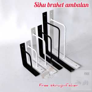 Siku Besi Ambalan Dinding B | Braket Siku Ambalan Dinding