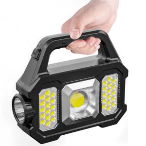 🇸🇬 [READY STOCK] Solar Outdoor Flashlight Handheld Emergency Lamp USB Rechargeable Camping Light Waterproof Outdoor