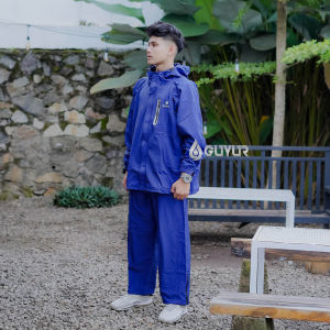 Jas Hujan ransel pria dewasa raincoat baju dan celana Mantel Kualitas Terbaik bahan TEBAL