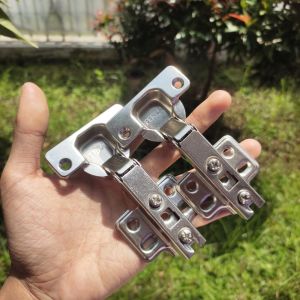 Engsel Sendok FERZA Stainless Steel Tipe Lurus dan Bengkok - Engsel Pintu Lemari Kabinet Kitchen Set
